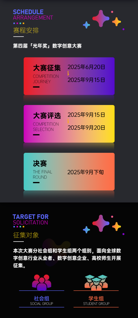 图片[3]-2025第四届光年奖数字创意大赛-掌上艺赛-全球设计大赛及作品征集网站!发布标志logo征集、工业大赛、包装大赛、文创大赛、旅游商品大赛、吉祥物征集、建筑大赛、服装大赛、广告语征集、歌曲征集、征文征名、摄影大赛、书法大赛资讯征集平台
