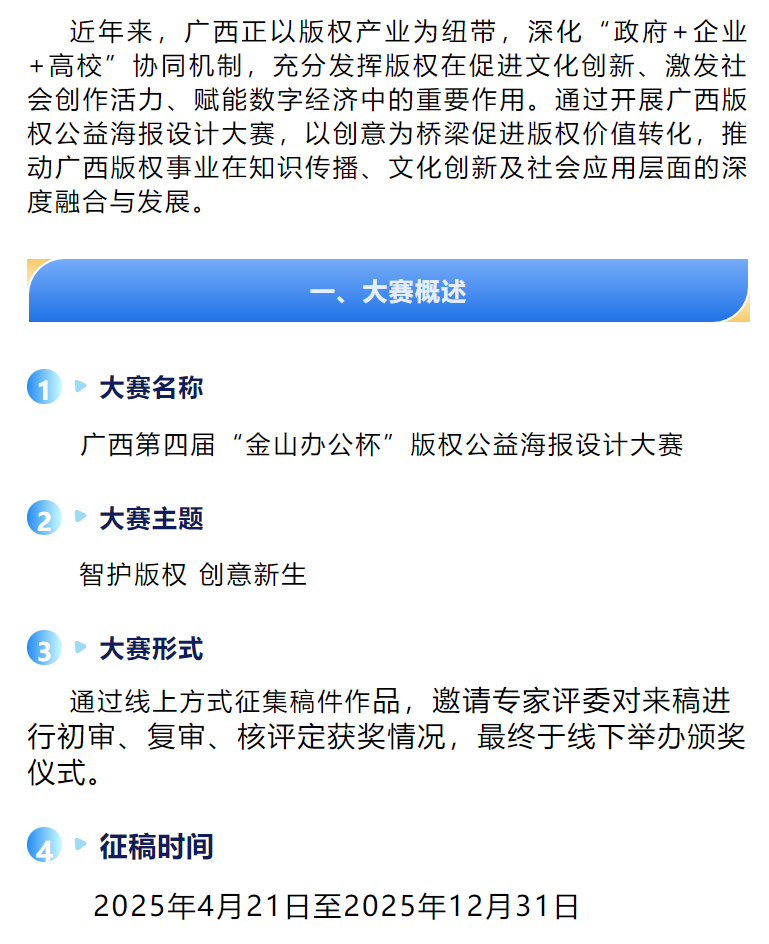 图片[2]-2025广西第四届“金山办公杯”版权公益海报设计大赛